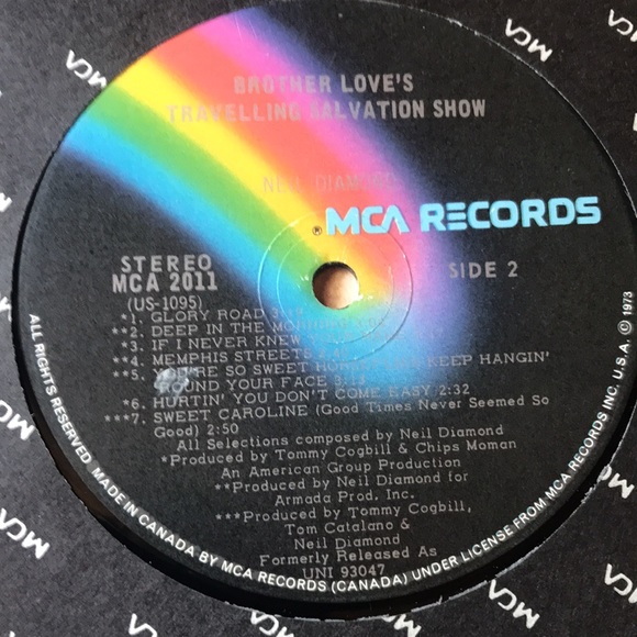 3/$30 Neil Diamond Sweet Caroline Vintage Vinyl Album 1973 - Picture 4 of 4